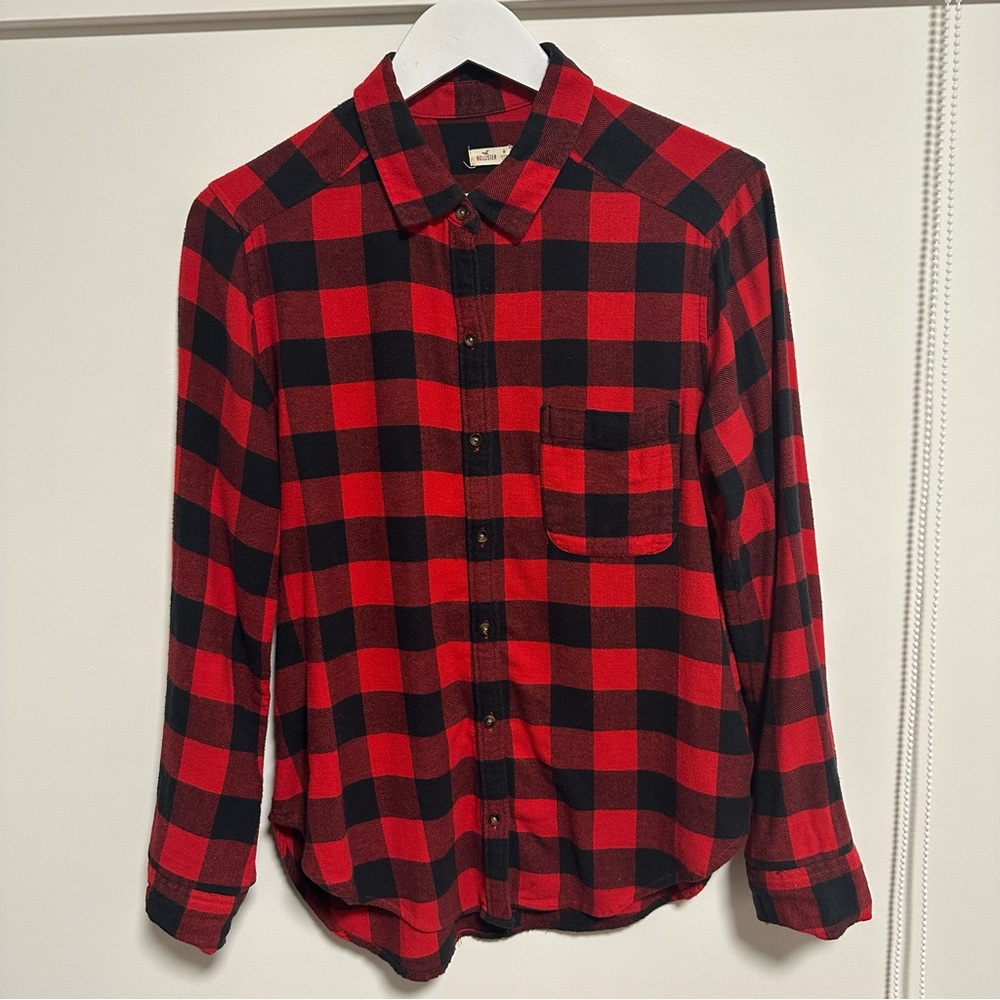 Hollister Red Buffalo Check Flannel Shirt